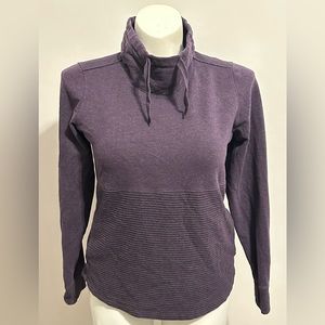 Women’s L.L. Bean cozy mixed knit purple pullover. Size medium petite